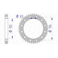 Couronne AFAM aluminium 87601 - 530 1074762001 | Oxmoto