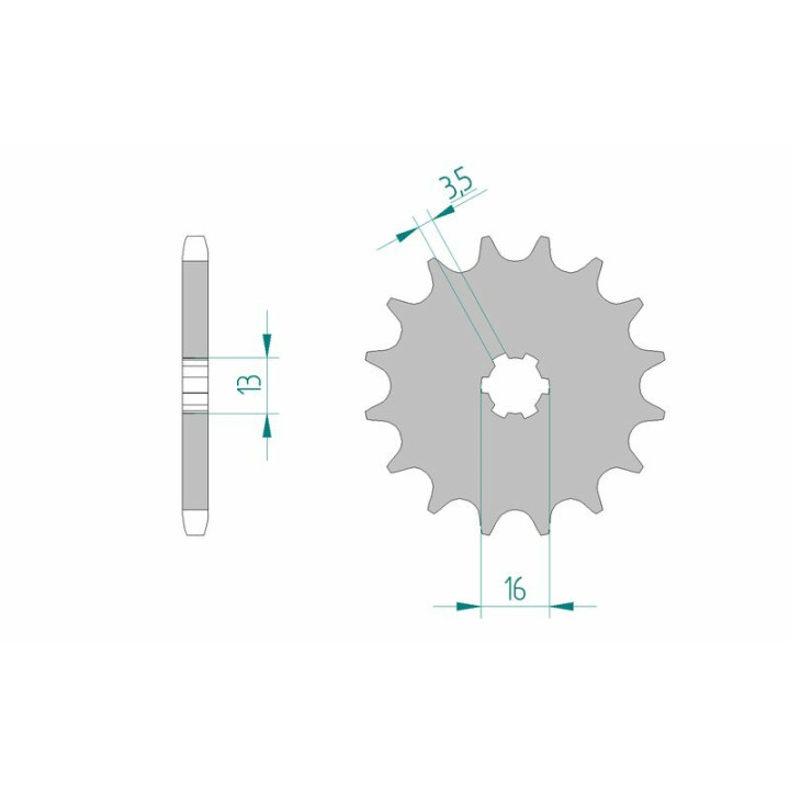 Pignon AFAM acier standard 22102 - 428 | Oxmoto