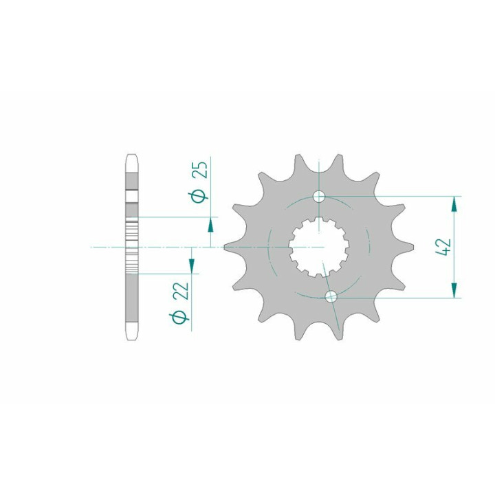 Pignon AFAM acier standard 22304 - 520 1075866002 | Oxmoto