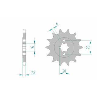 Pignon AFAM acier standard 22305 - 520 | Oxmoto