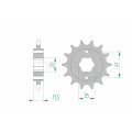 Pignon AFAM acier standard 20513 - 525 | Oxmoto
