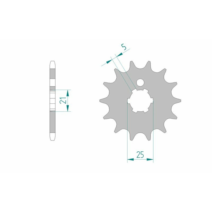 Pignon AFAM acier standard 24300 - 520 | Oxmoto
