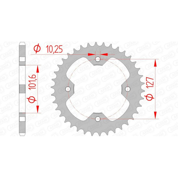 Couronne AFAM acier standard 98500 - 520 1074820002 | Oxmoto