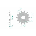 Pignon AFAM acier standard 20500 - 520 1074894004 | Oxmoto
