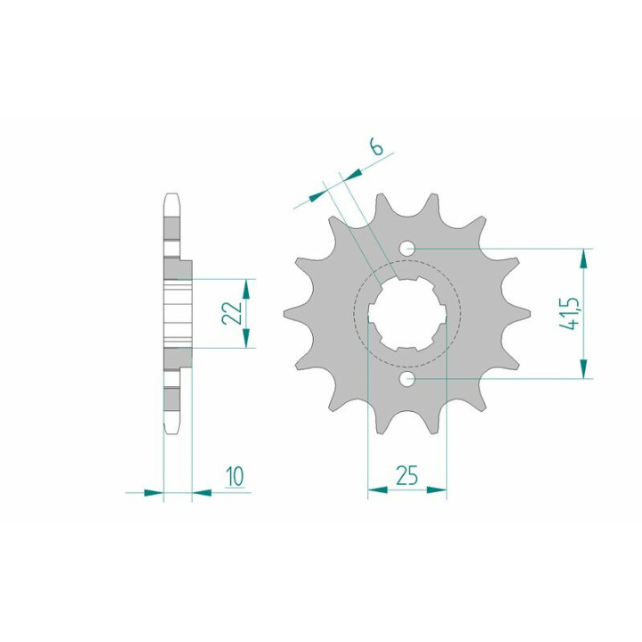 Pignon AFAM acier standard 20508 - 520 1074960001 | Oxmoto