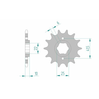Pignon AFAM acier standard 20508 - 520 1074960002 | Oxmoto