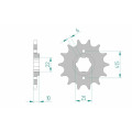 Pignon AFAM acier standard 20508 - 520 1074960002 | Oxmoto