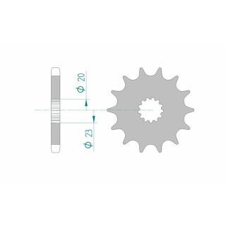 Pignon AFAM acier standard 22403 - 530 | Oxmoto