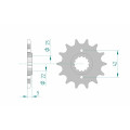 Pignon AFAM acier standard 24502 - 520 1076318002 | Oxmoto