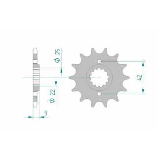 Pignon AFAM acier standard 24502 - 520 1076318004 | Oxmoto