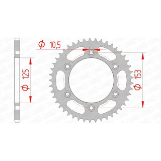 Couronne AFAM acier standard 10320 - 520 1074348001 | Oxmoto