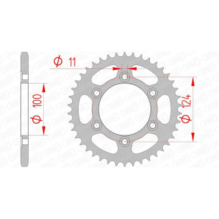 Couronne AFAM acier standard 50602 - 520 1074667007 | Oxmoto