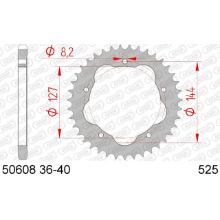 Couronne AFAM acier standard 50608k - 525 - nécessite un porte couronne AFAM 1074671002