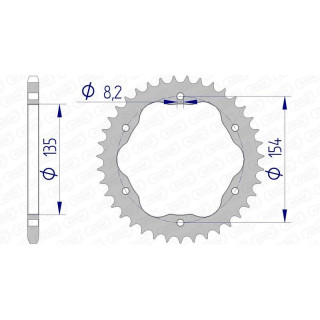 Couronne AFAM aluminium ultra-light anodisé dur 51804 - 520 - nécessite un porte couronne AFAM