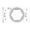 Couronne AFAM aluminium ultra-light anodisé dur 51804 - 520 - nécessite un porte couronne AFAM
