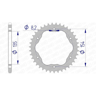 Couronne AFAM aluminium 51804 - 520 - nécessite un porte couronne AFAM 1074696005