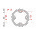 Couronne AFAM acier standard 71305 - 520 1074719003 | Oxmoto