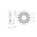 Pignon AFAM acier standard 20602 - 530 1075069003 | Oxmoto