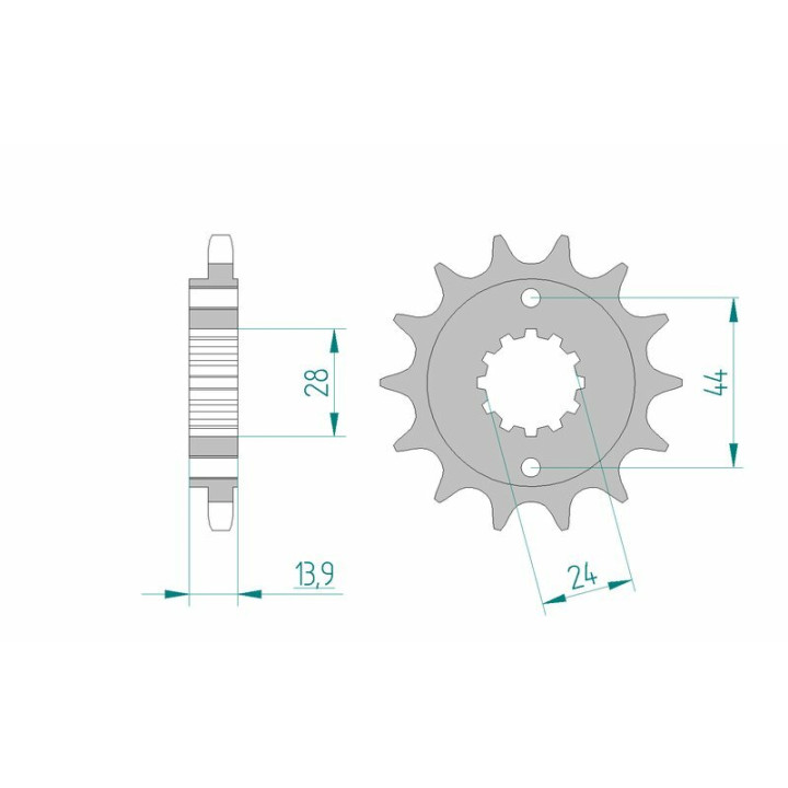 Pignon AFAM acier standard 20606 - 525 1075103003 | Oxmoto