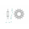 Pignon AFAM acier standard 20615 - 525 1075192002 | Oxmoto