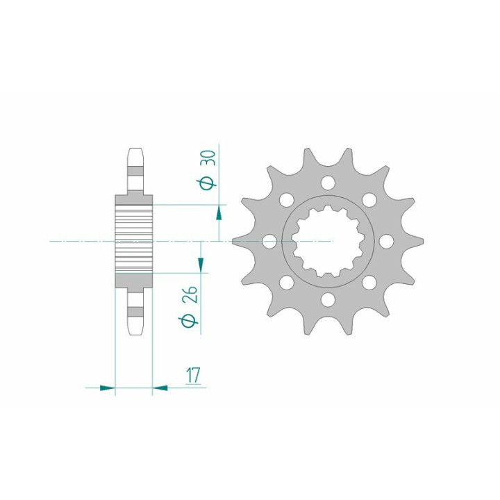 Pignon AFAM acier standard 20615 - 525 1075192002 | Oxmoto