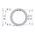 Couronne AFAM aluminium 13500 - 520 | Oxmoto