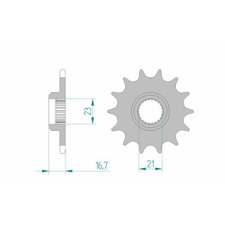 Pignon AFAM acier standard 21506 - 520 1075490002 | Oxmoto