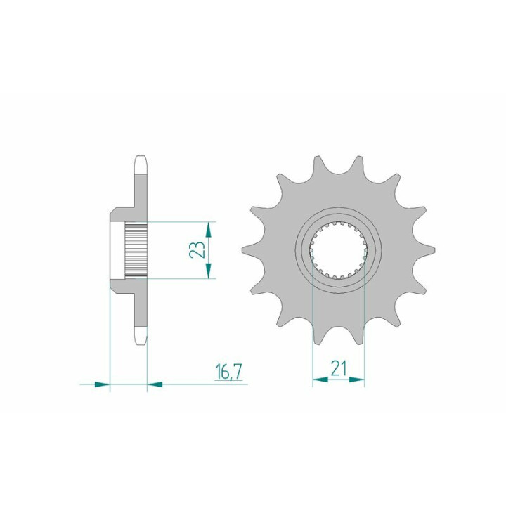 Pignon AFAM acier standard 21506 - 520 1075490002 | Oxmoto