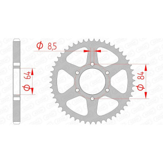 Couronne AFAM acier standard 14200 - 428 1074488004 | Oxmoto