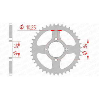 Couronne AFAM acier standard 14310 - 520 1074508001 | Oxmoto