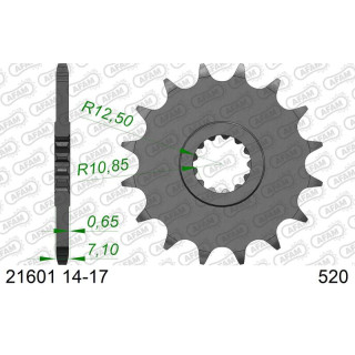 Pignon AFAM acier standard 21601 - 520 1075557004 | Oxmoto