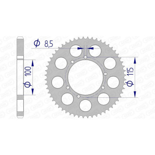 Couronne AFAM aluminium 93117 - 428 1074802002 | Oxmoto