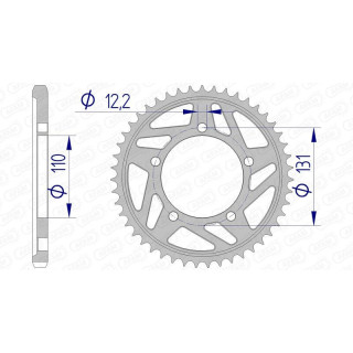 Couronne AFAM aluminium 165800 - 525 1074577003 | Oxmoto