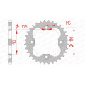 Couronne AFAM acier standard 92324 - 520 | Oxmoto