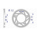 Couronne AFAM aluminium 165800 - 525 1074577005 | Oxmoto