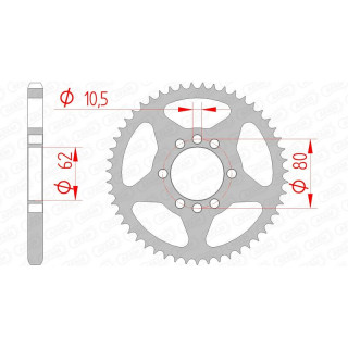 Couronne AFAM acier standard 12204 - 428 1074413001 | Oxmoto