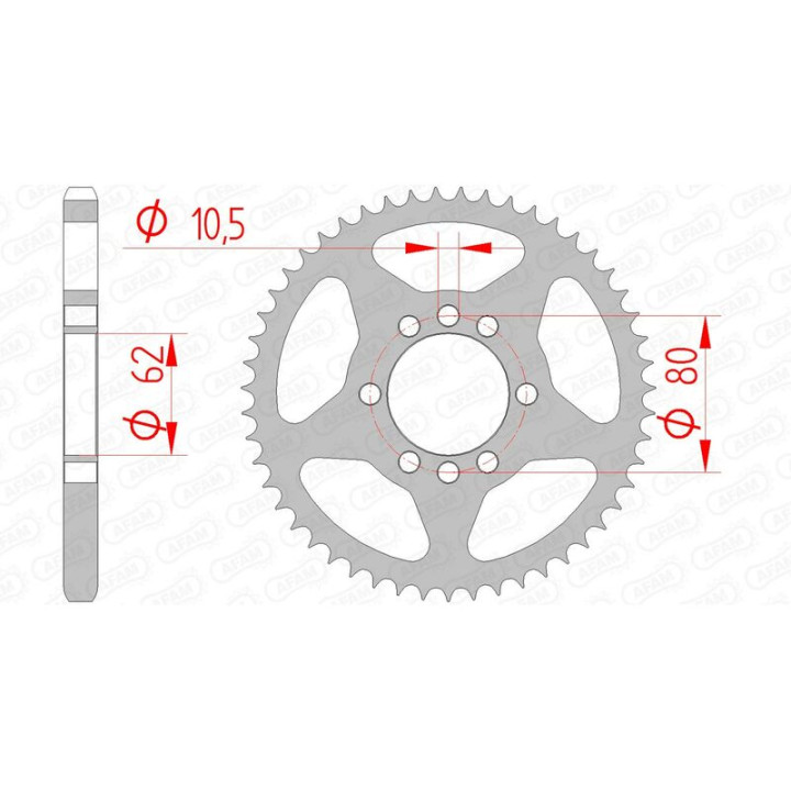Couronne AFAM acier standard 12204 - 428 1074413001 | Oxmoto