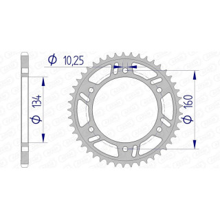 Couronne AFAM aluminium ultra-light 11618 - 520 1074400005