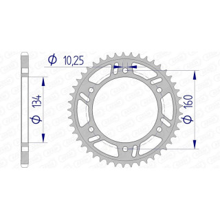 Couronne AFAM aluminium ultra-light 11618 - 520 1074400003