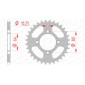Couronne AFAM acier standard 12214 - 520 1074416001 | Oxmoto