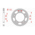 Couronne AFAM acier standard 50612 - 525 1074674001 | Oxmoto