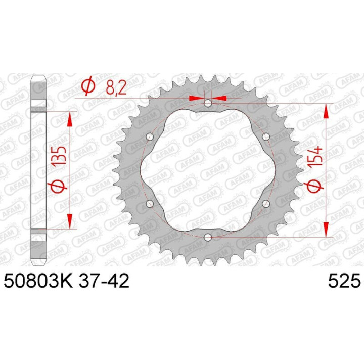 Couronne AFAM acier standard 50803k - 525 - nécessite un porte couronne AFAM 1074680005