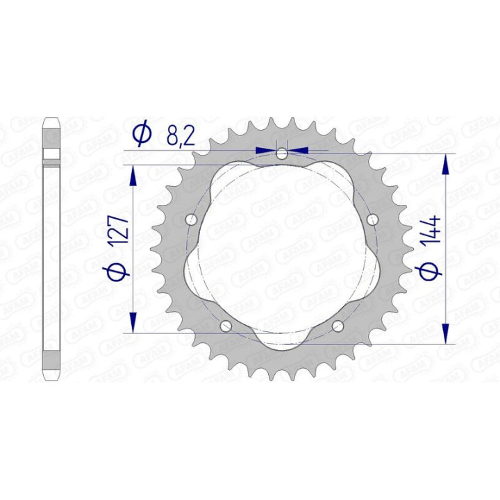 Couronne AFAM aluminium 51607 - 520 - nécessite un porte couronne AFAM 1074690003