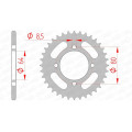 Couronne AFAM acier standard 12101 - 420 1074404001 | Oxmoto