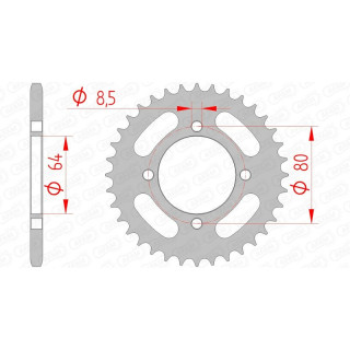 Couronne AFAM acier standard 12101 - 420 1074404006 | Oxmoto