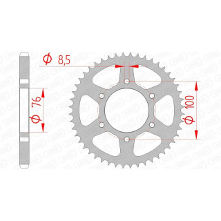 Couronne AFAM acier standard 12227 - 428 1074422001 | Oxmoto