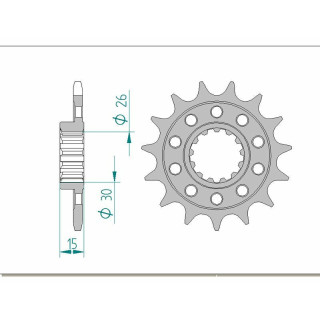 Pignon AFAM acier standard 166801 - 520 1074424003 | Oxmoto