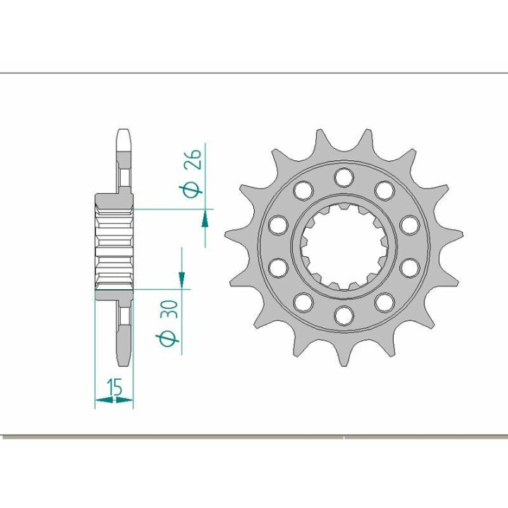 Pignon AFAM acier standard 166801 - 520 1074424003 | Oxmoto