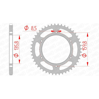 Couronne AFAM acier standard 35304 - 520 1074621001 | Oxmoto