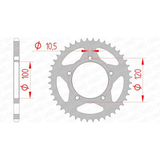Couronne AFAM acier standard 35801 - 520 1074625001 | Oxmoto